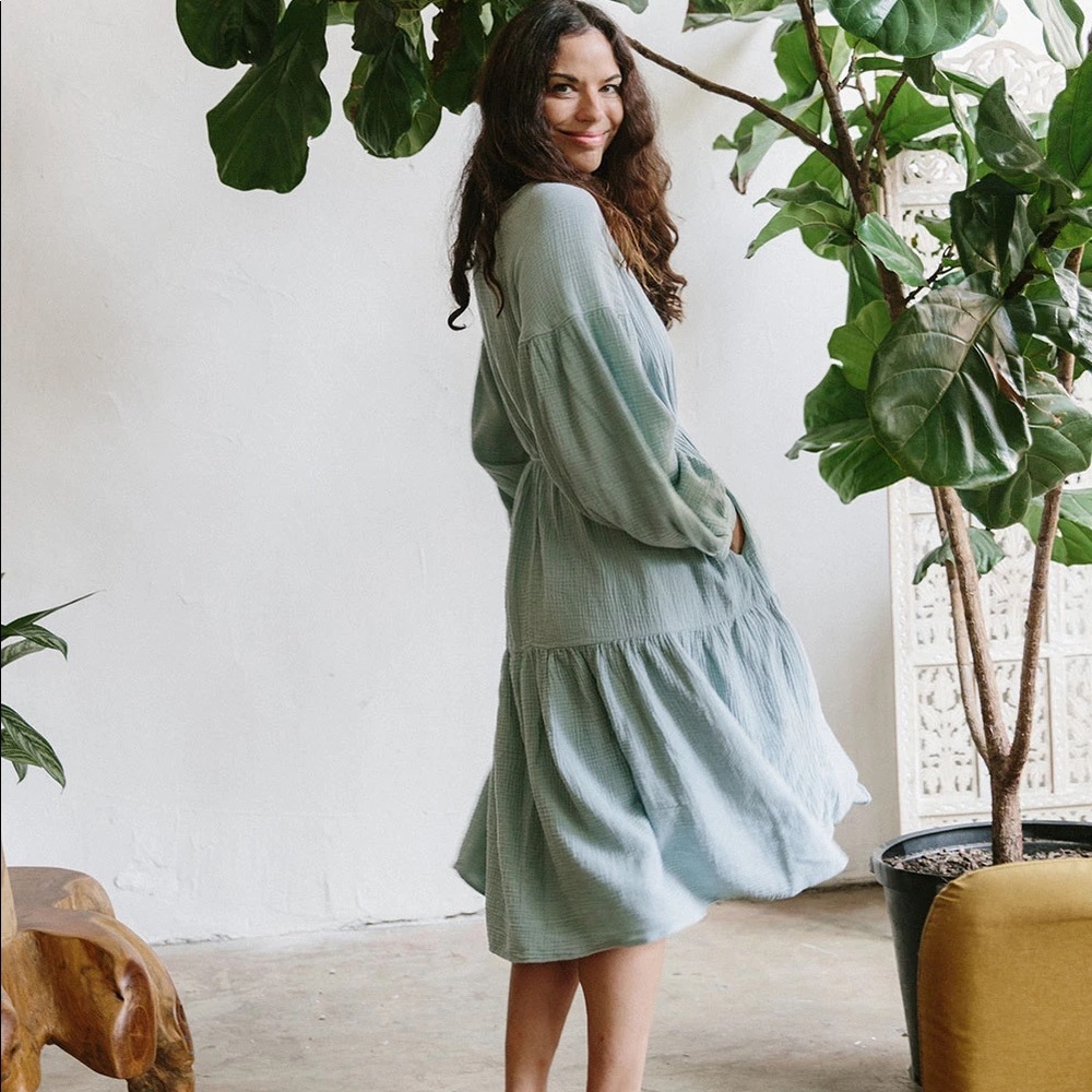 The Sara Dress in Blue Surf